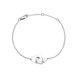 925 Silver Plated Handcuffs Crystal Bracelet for Women