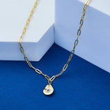 925 Sterling Silver Handcuff Dangling Chain Necklace