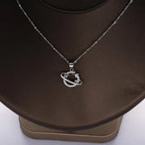 925 Sterling Silver Moon & Star Link Chain Necklace Women Fine Jewelry