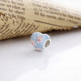 925 Sterling Silver Paws Print Hearts Charms Beads