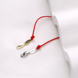 925 Silver Red Rope Bracelet Crystal Rope Women Bracelet