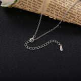 925 Sterling Silver Crystal Pendant Long Chain Necklace for Women Wedding
