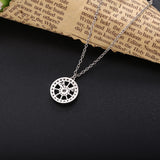 925 Sterling Silver Crystal Pendant Long Chain Necklace for Women Wedding