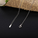 925 Sterling Silver Crystal Pendant Long Chain Necklace for Women Wedding