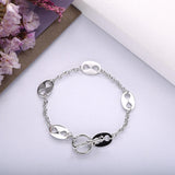 925 Silver T-Lock Bracelet Chain Women Men Jewelry