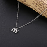 Real 925 Silver Zodiac Pendant Necklace Women Choker Jewelry