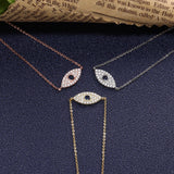 925 Silver Evil Eye Link Chain Bracelet for Women