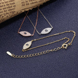 925 Silver Evil Eye Link Chain Bracelet for Women