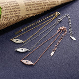 925 Silver Evil Eye Link Chain Bracelet for Women