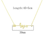 925 Silver Hope Pendant Choker Necklace For Women Wedding Jewelry