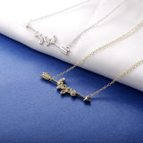 925 Silver Hope Pendant Choker Necklace For Women Wedding Jewelry