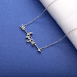 925 Silver Hope Pendant Choker Necklace For Women Wedding Jewelry