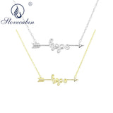 925 Silver Hope Pendant Choker Necklace For Women Wedding Jewelry