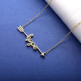 925 Silver Hope Pendant Choker Necklace For Women Wedding Jewelry