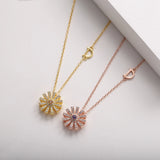 925 Silver Letter D CZ Flowers Necklace Collar Chain Jewelry