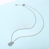 925 Silver Mother & Son Horseshoes Pendant Necklaces