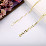 Sterling Silver Paperclip Link Chain Necklace Punk Rock Jewelry