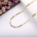 Sterling Silver Paperclip Link Chain Necklace Punk Rock Jewelry