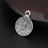 925 Silver Tibetan Buddha Pendant Six Words Proverb Charm Buddhist OM
