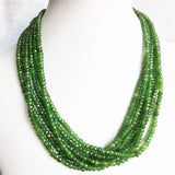 Faceted Clear Green Taiwan Jade Necklace Natural Stone Beaded Choker