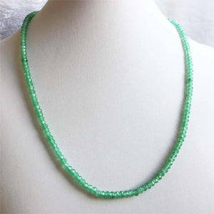 Green Aventurine Jade Necklace Natural Stone Beaded Choker Collar