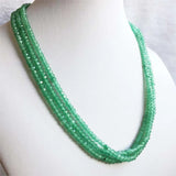 Green Aventurine Jade Necklace Natural Stone Beaded Choker Collar