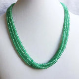 Green Aventurine Jade Necklace Natural Stone Beaded Choker Collar