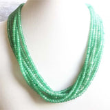Green Aventurine Jade Necklace Natural Stone Beaded Choker Collar