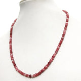 Faceted Ruby Jade Necklace for Women Natural Stone Choker Jewelry