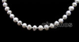 Gray Round Freshwater Pearl 17'' Necklace-nec6303