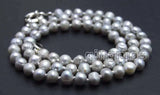 Gray Round Freshwater Pearl 17'' Necklace-nec6303