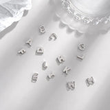 Sterling Silver A-Z Alphabet Pendant Necklace Zircon Letter Charm Choker