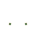 925 Silver Green Zircon Stud Earrings Inlaid Crystals Wedding Jewelry