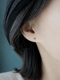 925 Silver Green Zircon Stud Earrings Inlaid Crystals Wedding Jewelry