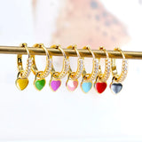 925 Silver Enamel Star/Moon/Heart Stud Earrings for Women