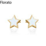 925 Silver Enamel Star/Moon/Heart Stud Earrings for Women