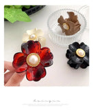 Small Acrylic Flower Hair Clip Claw Hair Claws Women Hairclaw Transparent