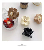 Small Acrylic Flower Hair Clip Claw Hair Claws Women Hairclaw Transparent
