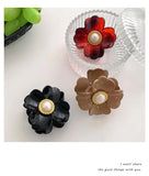 Small Acrylic Flower Hair Clip Claw Hair Claws Women Hairclaw Transparent