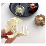 Small Acrylic Flower Hair Clip Claw Hair Claws Women Hairclaw Transparent