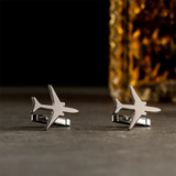 Stainless Steel Aircraft Cufflinks, Perfect Gift for Aircraft Enthusiasts