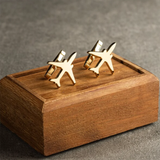 Stainless Steel Aircraft Cufflinks, Perfect Gift for Aircraft Enthusiasts