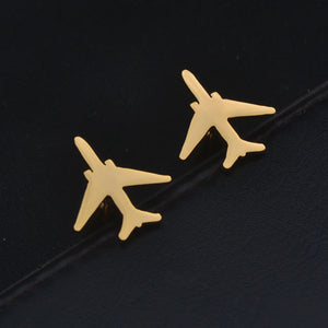 Stainless Steel Aircraft Cufflinks, Perfect Gift for Aircraft Enthusiasts
