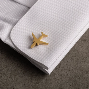 Stainless Steel Aircraft Cufflinks, Perfect Gift for Aircraft Enthusiasts