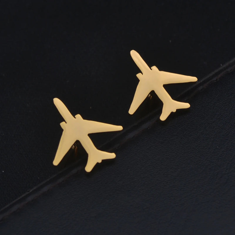 Stainless Steel Aircraft Cufflinks, Perfect Gift for Aircraft Enthusiasts