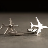 Stainless Steel Aircraft Cufflinks, Perfect Gift for Aircraft Enthusiasts