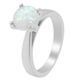 Pink Fire Opal Ring Silver Claw Bead Charms Wedding Engagement Women