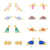 Dinosaur Stud Earrings 925 Silver Jewelry for Women