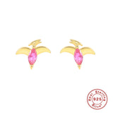 Dinosaur Stud Earrings 925 Silver Jewelry for Women