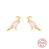 Dinosaur Stud Earrings 925 Silver Jewelry for Women